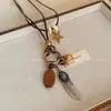 Colar Estilo Étnico Colar Estilo Boêmio de Férias Feminino 2025 Novo Retro Corrente de Suéter de Alto Padrão Acessórios
