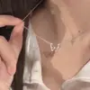 Collar de Perlas con Diseño de Nicho Cuadrado Pequeño de Plata para Mujer Cadena Versátil de Plata de Ley 925 para Clavícula Accesorios que No se Desvanecen para Mujer