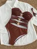 2026 Verão Europeu e Americano Feminino Férias na Praia Casual Conjunto de Biquíni de Três Peças Estilo Boêmio da Moda
