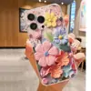 Funda Protectora Transparente Anti-Caídas Flor de Tinta Adecuada para Series Iphone 15/16/17 Promax/14 Funda para Teléfono Móvil