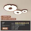 Nueva Lámpara de Techo para Sala de Estar Estilo Chino Creativa Zen Flor de Loto Hoja de Loto Lámpara de Dormitorio Retro Madera Maciza Lámparas de Habitación