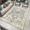 Mesa de café de lujo ligero estilo europeo, Alfombra para sala de estar, Alfombra completa para dormitorio de casa, Alfombra plegable de área grande de imitación cachemir