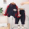 Ropa de otoño e invierno para niños, traje grueso con forro polar, ropa infantil guapa y a la moda para niños, traje de bebé para niños, tendencia una generación de cabello
