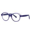 Nuevos lentes anti luz azul 2216 moda TR montura bicolor viento británico montura óptica redonda personalidad fabricantes en stock