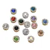 12mm Costurado à Mão Diamante Girassol Liga Strass Artesanal DIY Roupas Bolsa Pulseira Acessórios de Joia Material