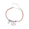 Pulseira S925 Prata Esterlina "Dinheiro Vem Rápido" para Mulheres, Estilo Chinês Retro Trançado Fio Vermelho Pulseira do Zodíaco Atacado