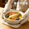 Venda direta da fábrica luvas simples para micro-ondas de cozinha resistentes a altas temperaturas, luvas espessadas com isolamento térmico anti-queimadura para assar