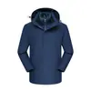 8199 roupa de assalto três em um para atividades ao ar livre outono e inverno, destacável para atividades ao ar livre, quente, à prova de chuva e à prova de vento, com impressão de logotipo de ferramenta para homens e mulheres