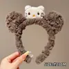 Linha do cabelo alta presilha de cabelo requintada atmosfera fofa faixa de cabeça adorno de cabeça estilo coreano feminina tiaras de cabeça de urso não apertam no elástico do cabelo