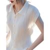 Camisa Blanca Elegante de Estilo Francés Super Guapa de Manga Corta con Solapa para Mujer Verano Chic Super Guapa Elegante Top Delgado