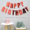 Ins Bandera de Pancarta con Letras de Feliz Cumpleaños Suministros para Fiesta de Cumpleaños Infantil Decoración de Banderines de Colores Arreglo Colgante de Flor