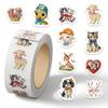 1 rolo/500 adesivos de rolo de animais retrô decorativos série de presentes etiquetas para notebook adesivos para iPad