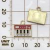 Mezcla 40 Dibujos Animados Europeos y Americanos de Goteo de Aceite Instrumentos Musicales Guitarra Piano Tono Aleación Colgante Pulsera DIY Accesorios de Joyería