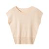 Suéter Aishang de Manga Voladora Pequeña, Sin Costuras, Cuello Redondo, 100% Lana, Nuevo para Principios de Otoño para Mujer, Aspecto Holgado que Adelgaza, Chaleco Interior