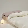Funda de edredón de algodón peinado de fibra larga de alta gama para otoño e invierno, 100 hilos, Sábana bajera ajustada suave engrosada de algodón puro para dormir sin ropa, Diseño simple