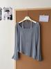 Conjunto de Dos Piezas de Blusa y Camiseta para Mujer, Estilo Vacaciones de Verano con Camisola Acolchada, Top Muy Bonito Hombros Descubiertos