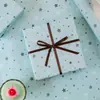 Papel de Regalo Menta Mambo Estrella, Papel de Empaque Fresco y Sencillo Estilo Ins, Papel de Regalo DIY para Decoración de Regalos Navideños