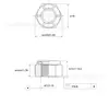 6 # ~1-1/2 Rosca Gruesa Rosca Fina Grado Americano 2 Galvanizada Tuerca de Seguridad de Nylon Grado 8.8 Grado Británico Tuerca Antiaflojamiento 10.9