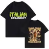 Camiseta Divertida de Tiburón Meme Tralala Tralero Cerebro Podrido Italiano