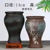 Yixing Maceta Grande de Cerámica Gruesa para Suculentas Tocón Viejo Planta Verde Maestro Tocón de Acantilado Retro Simple Transpirable Maceta de Cerámica
