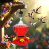 Alimentador de Agua para Colibríes de Exterior 2025/Alimentador de Pájaros Flor con Gancho Antihormigas/Alimentador de Agua Colgante
