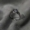 Anillo de Diamante Flash Géminis Azul Klein Coreano Anillo para Dedo Índice Estrella de Cuatro Puntas Fresco, Exquisito y Versátil Anillo para Mujer