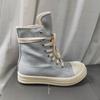 Guangzhou 2025 Sapatos Masculinos de Cano Alto Sapatos de Lona de Sola Grossa Zíper Casual Estilo Casal Tênis de Tecido Trbottomy Sapatos Masculinos Verão Mulher