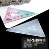 Regla Molde de Silicona Material DIY Pegamento Cristal Regla Casera Transportador Semicírculo Regla Triangular Joyería DIY