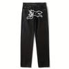 Jeans con Estampado de Perro Volador Hip-Hop Ins High Street para Hombre Moda 2024 Primavera y Otoño Marca Rectos Sueltos Modernos Casuales