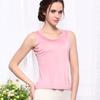 Tangge Verano Suelto Seda de Morera Suelto Sin Mangas Tejido de Seda Top para Mujer Camiseta Básica talla extra Camisola Chaleco