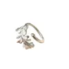 Anillo de Hoja de Ginkgo Estilo Coreano para Mujer Nicho Gama Alta Estilo Ins Dulce y Fresco Anillo de Dedo Índice Hoja Estéreo Venta al por Mayor