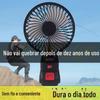 Ventilador Elétrico Sem Escovas a Bateria de Lítio Recarregável para Acampamento ao Ar Livre, Barraca, Mesa, Quarto, Escritório, Ventilador Elétrico de Lítio Silencioso