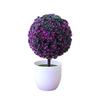 Simulação de bola de neve de cereja planta vaso de grama bola bonsai árvore pequena decoração de casa decoração de flores criativa mini bola