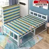 Cama individual plegable para uso doméstico, Cama simple para siestas para adultos, Cama para siestas de oficina, Cama de madera con tablero duro económica