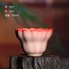 Longquan Celadon Creative Red Fetus Manteca de Cerdo Helada Copa Maestra Taza Individual Taza de Té de Cerámica Kung Fu Tazón Taza de Degustación Rosa Femenina