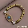 Pulsera de Sándalo Verde Añejo Argentino al por Mayor para Hombres y Mujeres, Joyería de Madera Cultural y Artística, Fábrica de Cuentas de Oración de Mano