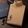 Suéter de cachemira para hombre, capa base de cachemira, suéter de cuello alto, suéter de lana de doble cuello para hombre, suéter de punto sin mangas, estilo casual de negocios