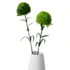 Arreglo Floral Moderno para el Hogar Chino, Flor Artificial, Tacto de Flor Artificial, Bambú de Piedra Verde, Exhibición de Habitación Modelo, Bola de Pelo Verde de Goma Suave