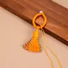 Llavero de Borla de Algodón Xizang Estilo 5cm Algodón Retorcido a Mano Borla Hecha a Mano DIY Colgante Semi-Terminado Accesorios de Joyería Venta al por Mayor