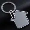 Pingente chaveiro de metal moda negócios cartão único chaveiro de carro anti-perda chaveiro presente prático chaveiro com gravação de LOGOTIPO