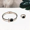 Pulseira Aberta Ouro Rosa Moda Feminina Tendência Estilo Coreano Personalizado Estudante Namorada Anel Aço Titânio Joia de Mão Estilo Celebridade da Internet