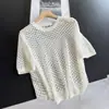 2026 Camiseta de Punto Fino Tencel Calada Estilo Verano Delgada para Reducir Edad Cubierta Corta Venta al por Mayor H20Ct51683