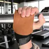 Cinto de Assistência para Levantamento Terra Imitando Couro de Vaca Antiderrapante Protetor de Palma para Fitness Faixa de Suporte para Mãos Equipamento de Puxada e Alongamento