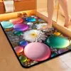 Tapete de Banheiro de Lama Diatomácea com Estampa de Flores Doméstico Resistente a Manchas Resistente ao Desgaste Tapete para Chão Entrada de Vaso Sanitário Absorvente de Água Antiderrapante