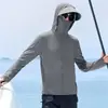 Ropa de Protección Solar para Exteriores para Hombre, Delgada, UPF50, con Capucha, Holgada, Moda para Pareja, Ligera, Transpirable, Verano, Elástica, Ropa de Protección Solar