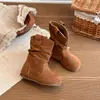 Botas gruesas para niña Botas Birkenstock 2026 Otoño nuevos lanzamientos Niños Dr. Botas Martens Niñas suela blanda Botas de cuero retro para Bebé