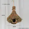 Jardim de Infância Ninho de Pássaro Decoração Suspensa Criativa Ambiental Estilo Floresta Material de Arranjo de Ambiente de Canto Natural Pingente Folha Verde Cipó Ninho de Pássaro