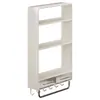 Estante de Almacenamiento para Baño Junto al Lavabo, Gabinete con Espejo de Almacenamiento Integrado para Productos de Cuidado de la Piel Montado en la Pared, Artefacto de Almacenamiento sin Perforaciones para Baño