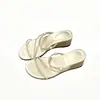 Sandalias de Verano para Mujer para Uso al Aire Libre 2026 Estilo Francés Zapatillas sin Cierre con Pedrería y Perlas, Elegantes Zapatillas Plateadas