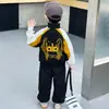 Conjunto de Moletom com Asas para Meninos Primavera e Outono 2026 Novo Conjunto Esportivo Duas Peças Estiloso para Crianças Pequenas Roupas da Moda